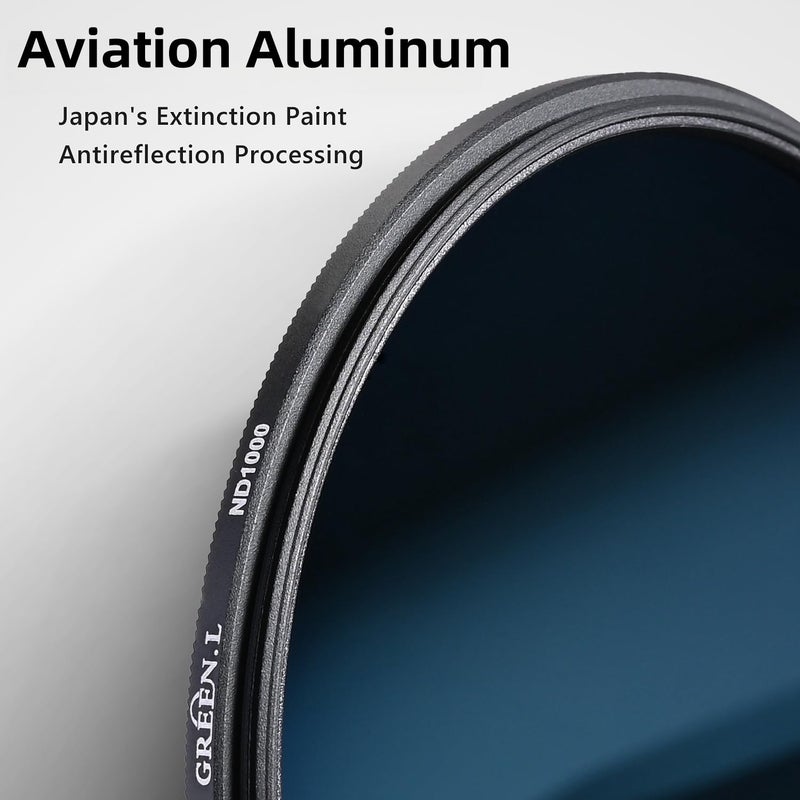 GREEN.L 58mm ND1000 Filter, Slim 10-Stop Fixed Neutral Density 58mm ND Filter for Long Exposure Photography - Image 3
